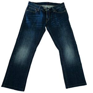 LEVI'S TILTED 504 JEANS STRAIGHT LEG BLUE STRETCH DARK WASH SIZE 9 LONG